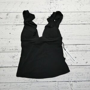 Robin Piccone Tankini Swimsuit Top Womens XS Ruffle‎ Straps 181210 Made in USA